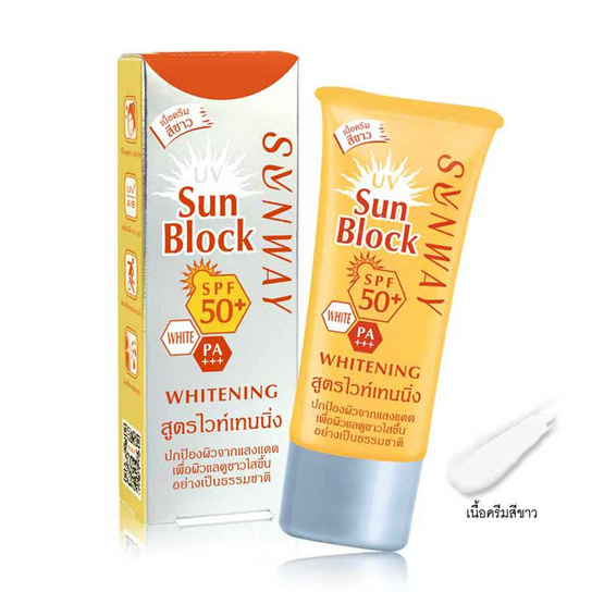 Sunway Sun Block Cream SPF50+ PA+++ #1 สีขาว 30 g Sunway Sun Block Cream SPF50+ PA+++ #1 สีขาว 30 g