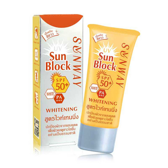 Sunway Sun Block Cream SPF50+ PA+++ #1 สีขาว 30 g Sunway Sun Block Cream SPF50+ PA+++ #1 สีขาว 30 g
