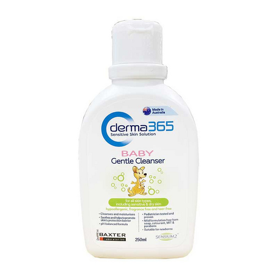 Derma365 เบบี้ เจนเทิล คลีนเซอร์ 250 มล. Derma365 เบบี้ เจนเทิล คลีนเซอร์ 250 มล.