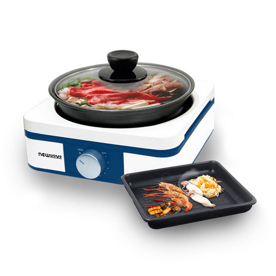 Newwave 2in1 เตาปิ้งย่างบาร์บีคิวและหม้อสุกี้ชาบู รุ่น SEP-751 Newwave 2in1 เตาปิ้งย่างบาร์บีคิวและหม้อสุกี้ชาบู รุ่น SEP-751