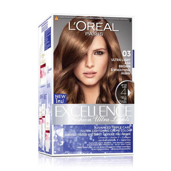 ลอรีอัล ปารีส เอ็กซ์เซลเลนซ์ แฟชั่น อัลตร้า ไลท์ ครีมเปลี่ยนสีผม 03 สีน้ำตาลประกายหม่นอ่อนพิเศษ 260 กรัม ลอรีอัล ปารีส เอ็กซ์เซลเลนซ์ แฟชั่น อัลตร้า ไลท์ ครีมเปลี่ยนสีผม 03 สีน้ำตาลประกายหม่นอ่อนพิเศษ 260 กรัม