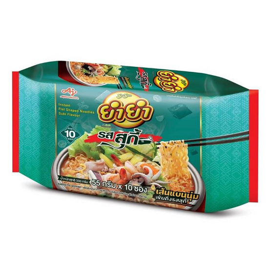 ยำยำเส้นแบนซอง รสสุกี้ 55 กรัม แพ็ก 10 ซอง ยำยำเส้นแบนซอง รสสุกี้ 55 กรัม แพ็ก 10 ซอง