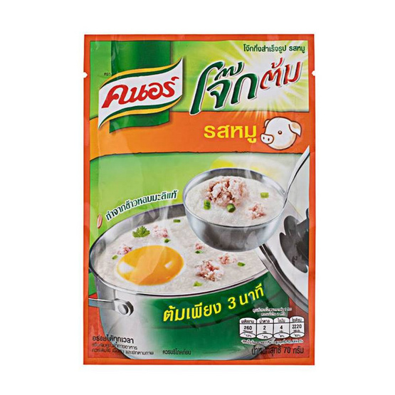 คนอร์โจ๊กต้ม รสหมู 70 กรัม คนอร์โจ๊กต้ม รสหมู 70 กรัม