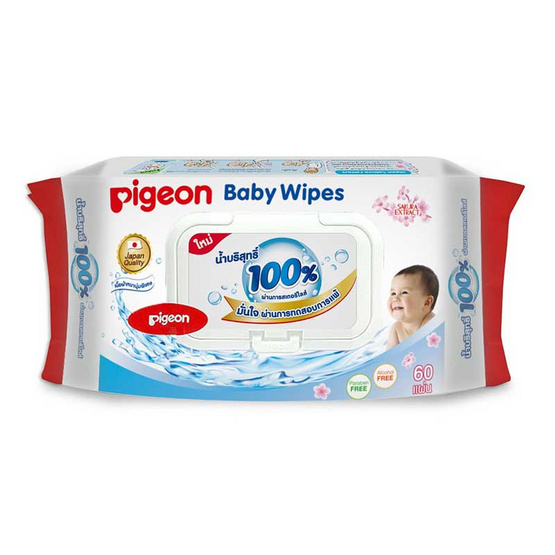 พีเจ้น ผ้าเช็ดทำความสะอาดผิวเด็กสูตรน้ำบริสุทธิ์ 100% 60 แผ่น พีเจ้น ผ้าเช็ดทำความสะอาดผิวเด็กสูตรน้ำบริสุทธิ์ 100% 60 แผ่น
