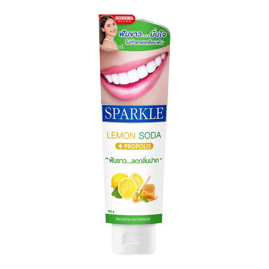 Sparkle ยาสีฟัน ไวท์เลมอนโซดา 100 กรัม Sparkle ยาสีฟัน ไวท์เลมอนโซดา 100 กรัม