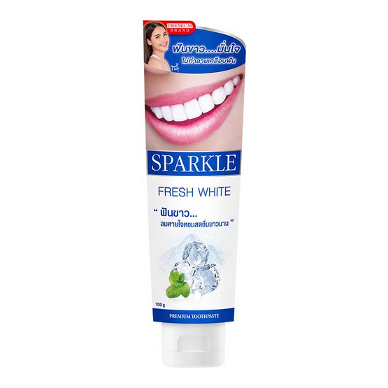 Sparkle ยาสีฟัน เฟรช ไวท์ 100 กรัม Sparkle ยาสีฟัน เฟรช ไวท์ 100 กรัม