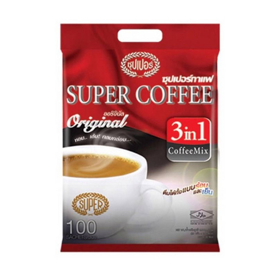 ซุปเปอร์กาแฟ 3in1 ออริจินัล 20 กรัม (100 ซอง/ถุง) ซุปเปอร์กาแฟ 3in1 ออริจินัล 20 กรัม (100 ซอง/ถุง)
