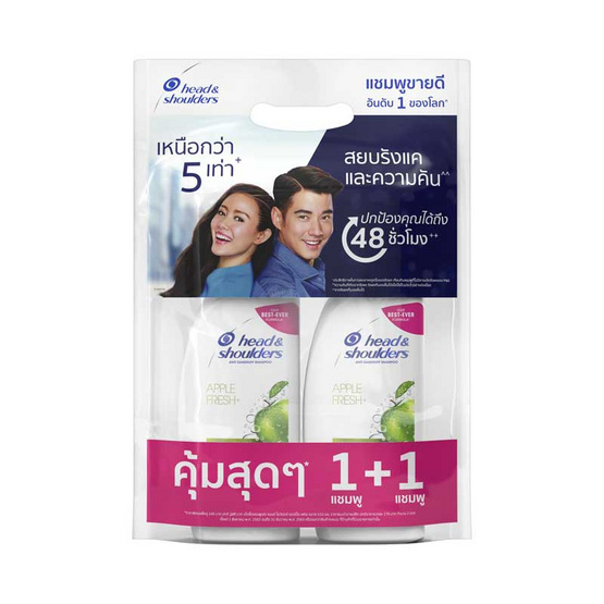 เฮดแอนด์โชว์เดอร์ แชมพูขจัดรังแค สูตรแอปเปิ้ลเฟรช 410 มล. แพ็คคู่ เฮดแอนด์โชว์เดอร์ แชมพูขจัดรังแค สูตรแอปเปิ้ลเฟรช 410 มล. แพ็คคู่