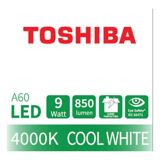 TOSHIBA หลอด LED Bulb G7 9W คูลไวท์ E27 TOSHIBA หลอด LED Bulb G7 9W คูลไวท์ E27