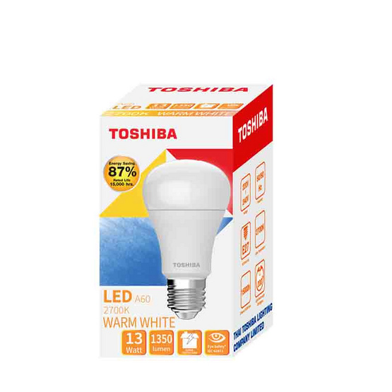 TOSHIBA หลอด LED Bulb G7 13W วอร์มไวท์ E27 TOSHIBA หลอด LED Bulb G7 13W วอร์มไวท์ E27