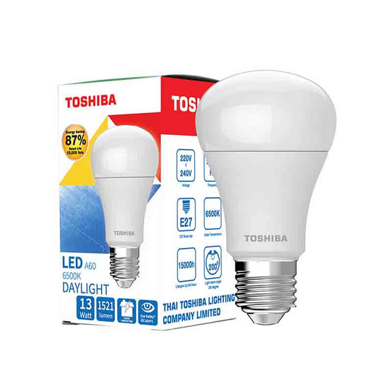 TOSHIBA หลอด LED Bulb G7 13W เดย์ไลท์ E27 TOSHIBA หลอด LED Bulb G7 13W เดย์ไลท์ E27