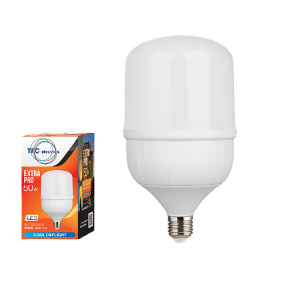 TFC หลอด LED เอ็กตร้าโปร 50 วัตต์ ขั้ว E27 แสงเดย์ไลท์ - ขาว TFC หลอด LED เอ็กตร้าโปร 50 วัตต์ ขั้ว E27 แสงเดย์ไลท์ - ขาว