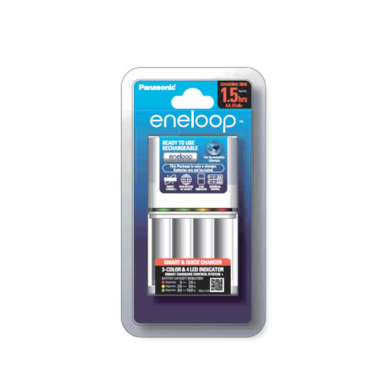 PANASONIC Eneloop เครื่องชาร์จเร็ว 1.5 ชม. BQ-CC55T สีขาว PANASONIC Eneloop เครื่องชาร์จเร็ว 1.5 ชม. BQ-CC55T สีขาว