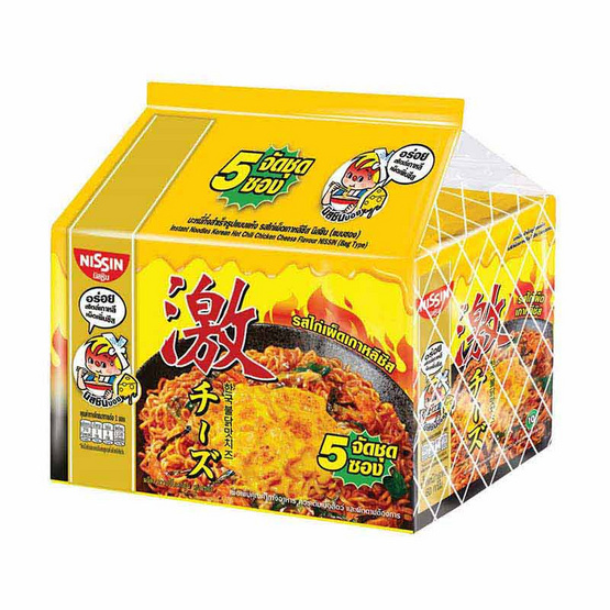 นิสชินซอง รสไก่เผ็ดเกาหลีชีส 60 กรัม แพ็ก 5 ซอง นิสชินซอง รสไก่เผ็ดเกาหลีชีส 60 กรัม แพ็ก 5 ซอง