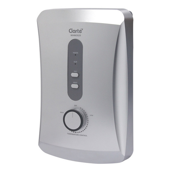 Clarte เครื่องทำน้ำอุ่น รุ่น WHM3525 Clarte เครื่องทำน้ำอุ่น รุ่น WHM3525