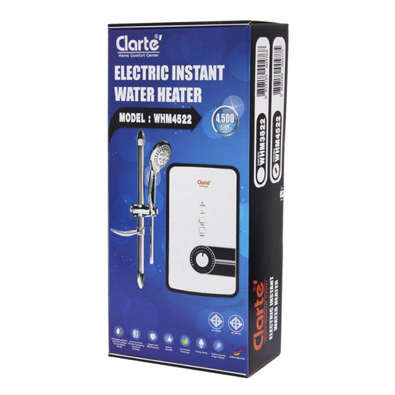 Clarte เครื่องทำน้ำอุ่น รุ่น WHM4522 Clarte เครื่องทำน้ำอุ่น รุ่น WHM4522