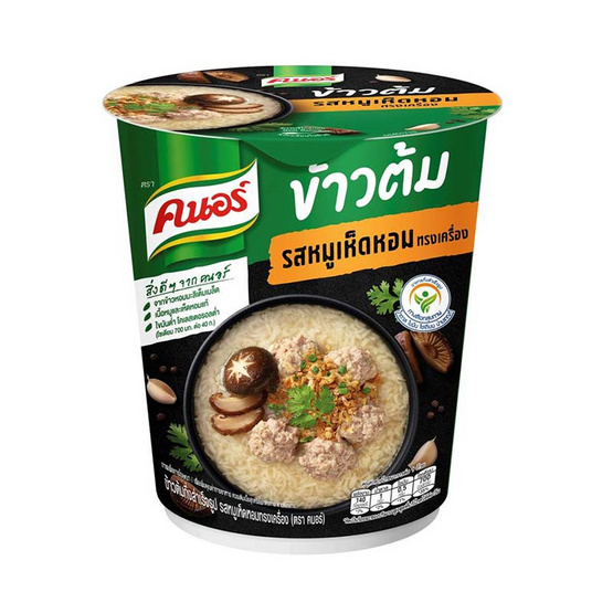 คนอร์ข้าวต้มคัพ รสหมูเห็ดหอมทรงเครื่อง 40 กรัม (แพ็ก 6 ชิ้น) คนอร์ข้าวต้มคัพ รสหมูเห็ดหอมทรงเครื่อง 40 กรัม (แพ็ก 6 ชิ้น)