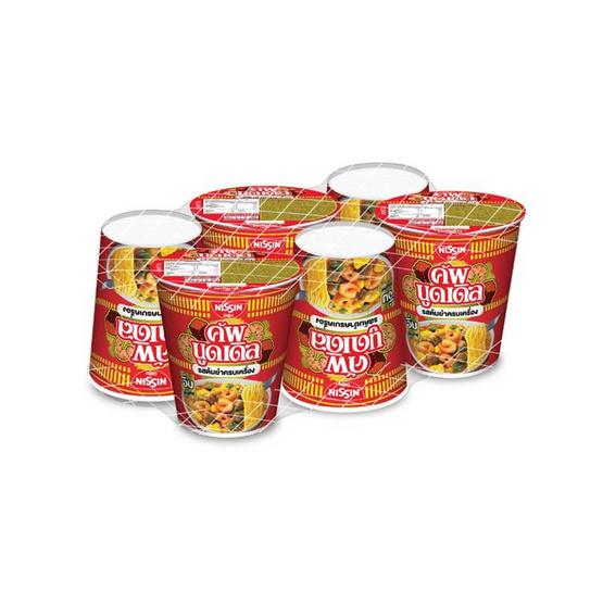 นิสชินอิ่มเต็มคัพ รสต้มยำครบเครื่อง 77 กรัม (แพ็ก 6 ถ้วย) นิสชินอิ่มเต็มคัพ รสต้มยำครบเครื่อง 77 กรัม (แพ็ก 6 ถ้วย)