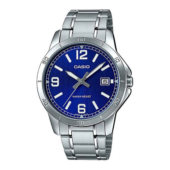 Casio นาฬิกาข้อมือ รุ่น MTP-V004D-2B Casio นาฬิกาข้อมือ รุ่น MTP-V004D-2B