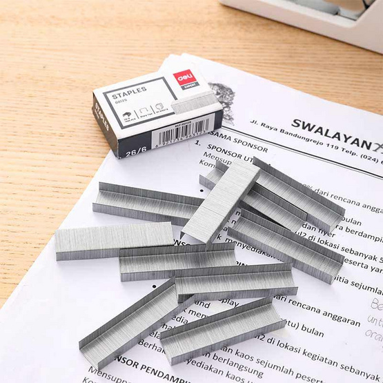 Deli 0012S ลวดเย็บกระดาษเบอร์ 35 No.26/6 (1,000 เข็ม/กล่อง) Deli 0012S ลวดเย็บกระดาษเบอร์ 35 No.26/6 (1,000 เข็ม/กล่อง)