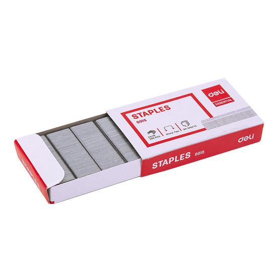 Deli 0015 ลวดเย็บกระดาษเบอร์ 23/10 (500 เข็ม/กล่อง) Deli 0015 ลวดเย็บกระดาษเบอร์ 23/10 (500 เข็ม/กล่อง)