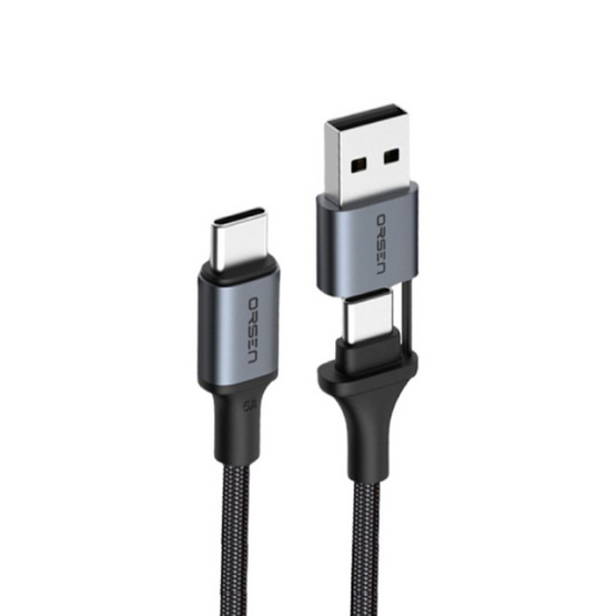 Eloop สายชาร์จเร็ว 2in1 USB-A & Type-C 5A รุ่น S8 Eloop สายชาร์จเร็ว 2in1 USB-A & Type-C 5A รุ่น S8