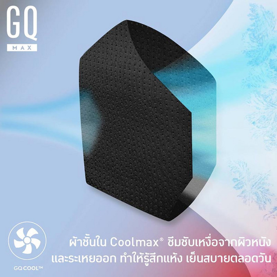 GQ Max หน้ากากผ้าสะท้อนน้ำและกันฝุ่น PM สีดำ GQ Max หน้ากากผ้าสะท้อนน้ำและกันฝุ่น PM สีดำ