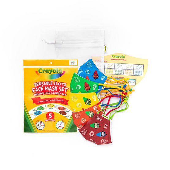 SchoolMaskPack Crayola เซ็ตหน้ากากผ้า ลาย Crayon Characters (ขนาดเล็ก) 1แพ็ก5 ชิ้น SchoolMaskPack Crayola เซ็ตหน้ากากผ้า ลาย Crayon Characters (ขนาดเล็ก) 1แพ็ก5 ชิ้น