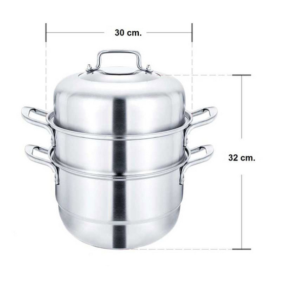 RRS หม้อนึ่งอเนกประสงค์ 3 ชั้น 30 ซม. RRS หม้อนึ่งอเนกประสงค์ 3 ชั้น 30 ซม.