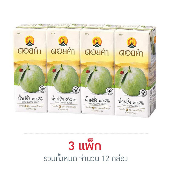 ดอยคำ น้ำฝรั่ง 98% 200 มล. (แพ็ก 4 กล่อง) ดอยคำ น้ำฝรั่ง 98% 200 มล. (แพ็ก 4 กล่อง)