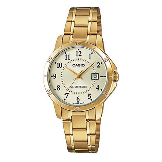 Casio นาฬิกาข้อมือ รุ่น LTP-V004G-9B Casio นาฬิกาข้อมือ รุ่น LTP-V004G-9B