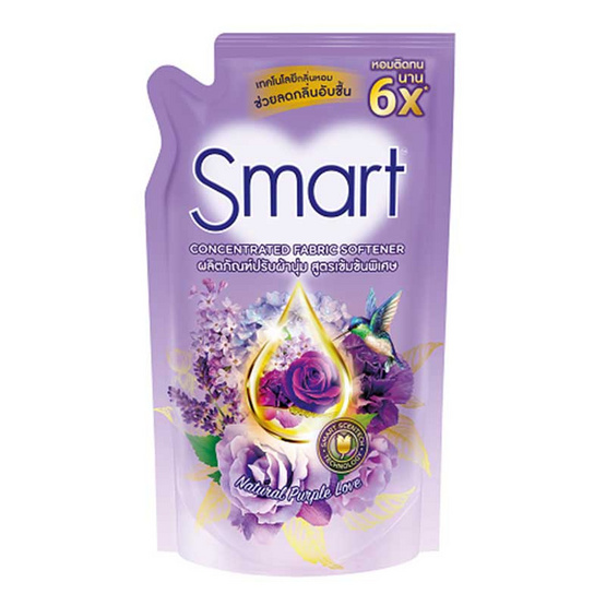 สมาร์ท น้ำยาปรับผ้าเข้มข้น เนเชอรัลเพอเพิ้ลเลิฟ สีม่วง 530 มล. สมาร์ท น้ำยาปรับผ้าเข้มข้น เนเชอรัลเพอเพิ้ลเลิฟ สีม่วง 530 มล.
