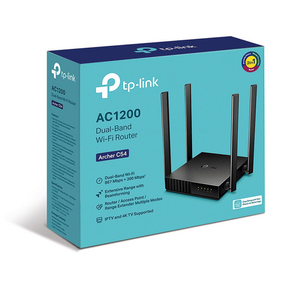 TP-Link เราเตอร์ Archer C54 AC1200 Dual Band Wi-Fi Router TP-Link เราเตอร์ Archer C54 AC1200 Dual Band Wi-Fi Router