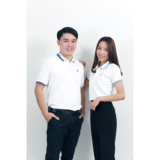 CP ALL เสื้อโปโลชาย Upcycling สีขาว CP ALL เสื้อโปโลชาย Upcycling สีขาว