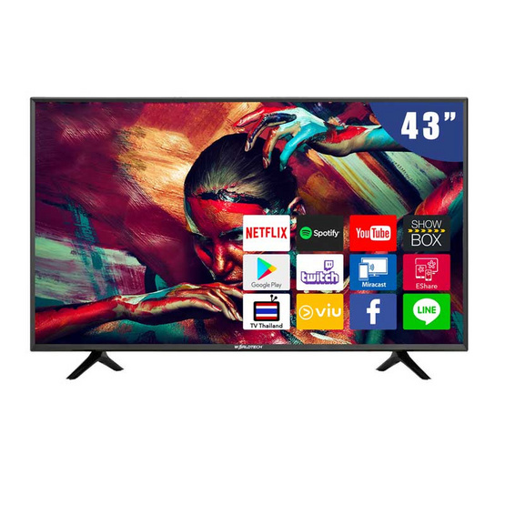 Worldtech Android TV FULL HD ขนาด 43 นิ้ว รุ่น WTTVSM43FHD210000A Worldtech Android TV FULL HD ขนาด 43 นิ้ว รุ่น WTTVSM43FHD210000A