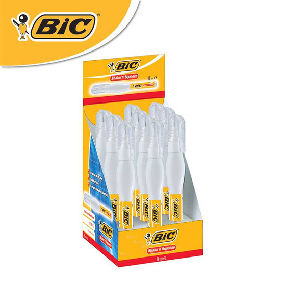 BIC ปากกาลบคำผิด Shake 'n Squeeze 8 มล. (10ด้าม/กล่อง) BIC ปากกาลบคำผิด Shake 'n Squeeze 8 มล. (10ด้าม/กล่อง)