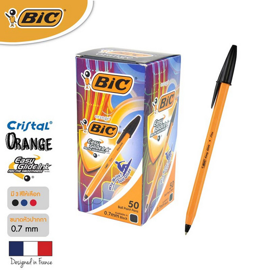 BIC ปากกาลูกลื่น Orange Fine 0.7 มม. (50ด้าม/กล่อง) BIC ปากกาลูกลื่น Orange Fine 0.7 มม. (50ด้าม/กล่อง)