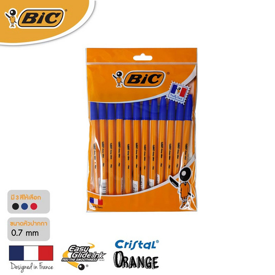 BIC ปากกาลูกลื่น Orange Fine 0.7 มม. (แพ็ก 12 ด้าม) BIC ปากกาลูกลื่น Orange Fine 0.7 มม. (แพ็ก 12 ด้าม)