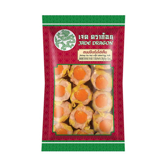 เจดดราก้อน ขนมจีบกุ้งไข่เค็ม 240 กรัม (15 ชิ้น/แพ็ก) เจดดราก้อน ขนมจีบกุ้งไข่เค็ม 240 กรัม (15 ชิ้น/แพ็ก)