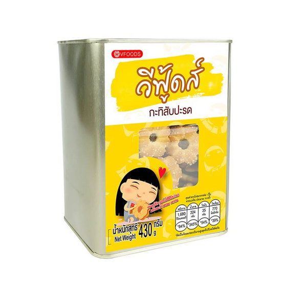 วีฟู้ดส์ ขนมปังกรอบกะทิไส้สับปะรด(ขนมปี๊บ) 430 กรัม วีฟู้ดส์ ขนมปังกรอบกะทิไส้สับปะรด(ขนมปี๊บ) 430 กรัม