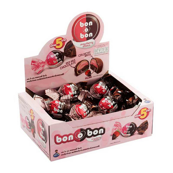 บอนโอบอน ช็อกโกแลตสตรอเบอร์รี่ 15 กรัม (ยกกล่อง 30 ชิ้น) บอนโอบอน ช็อกโกแลตสตรอเบอร์รี่ 15 กรัม (ยกกล่อง 30 ชิ้น)