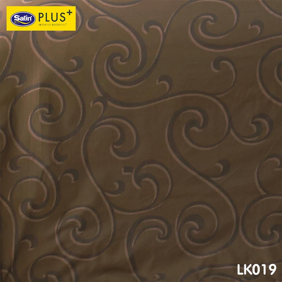 Satin Plus Luckyme ชุดผ้าปูที่นอน 6 ฟุต 5 ชิ้น ลาย LK019 Satin Plus Luckyme ชุดผ้าปูที่นอน 6 ฟุต 5 ชิ้น ลาย LK019