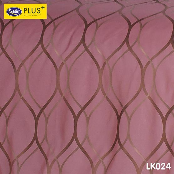 Satin Plus Luckyme ชุดผ้าปูที่นอน 5 ฟุต 5 ชิ้น ลาย LK024 Satin Plus Luckyme ชุดผ้าปูที่นอน 5 ฟุต 5 ชิ้น ลาย LK024