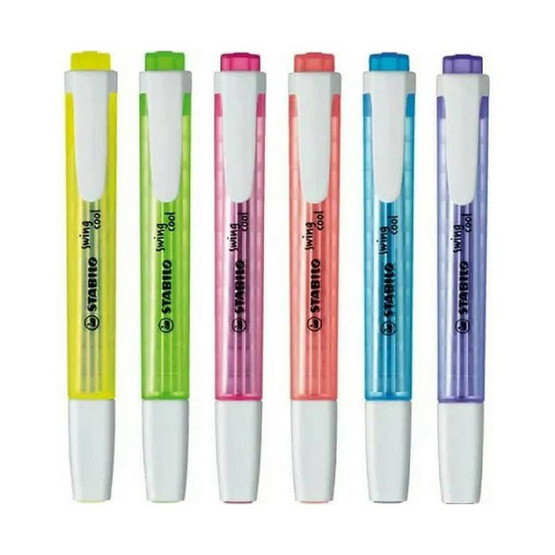 STABILO 1แถม1 ปากกาเน้นข้อความ Swing Cool Pastel 6สี + Original 6สี STABILO 1แถม1 ปากกาเน้นข้อความ Swing Cool Pastel 6สี + Original 6สี