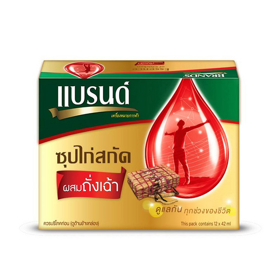 แบรนด์ ซุปไก่สกัด ผสมถั่งเช่า 42 มล. (แพ็ก 12 ขวด) แบรนด์ ซุปไก่สกัด ผสมถั่งเช่า 42 มล. (แพ็ก 12 ขวด)