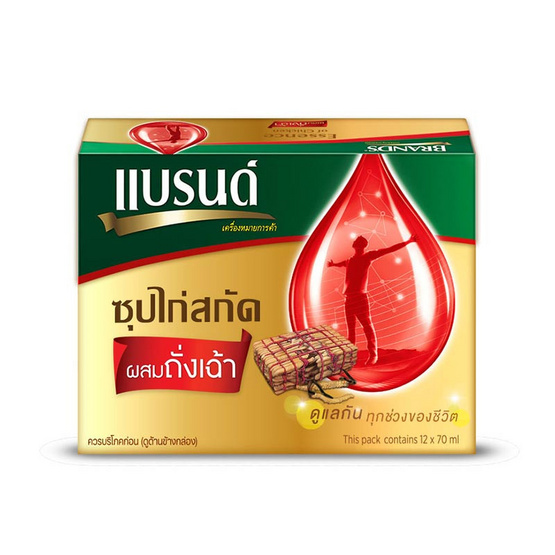 แบรนด์ ซุปไก่สกัด ผสมถั่งเช่า 70 มล. (แพ็ก 12 ขวด) แบรนด์ ซุปไก่สกัด ผสมถั่งเช่า 70 มล. (แพ็ก 12 ขวด)