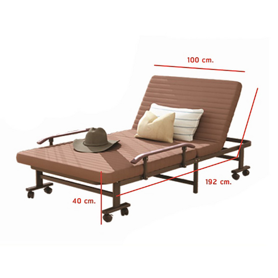 RESTAR เตียงพับ รุ่น Richmon สีน้ำตาล 100 Cm ฟรีหมอน+ผ้าห่ม RESTAR เตียงพับ รุ่น Richmon สีน้ำตาล 100 Cm ฟรีหมอน+ผ้าห่ม