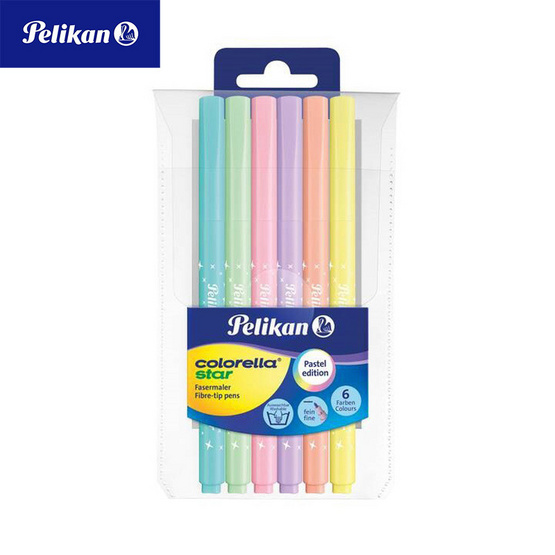 Pelikan ปากกาสีเมจิก 6 สี Colorella Star Pastel Pelikan ปากกาสีเมจิก 6 สี Colorella Star Pastel
