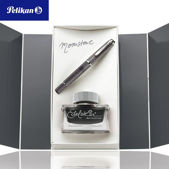 Pelikan Gift Box Set ปากกาหมึกซึม M205 Moonstone + Edelstein Ink Pelikan Gift Box Set ปากกาหมึกซึม M205 Moonstone + Edelstein Ink