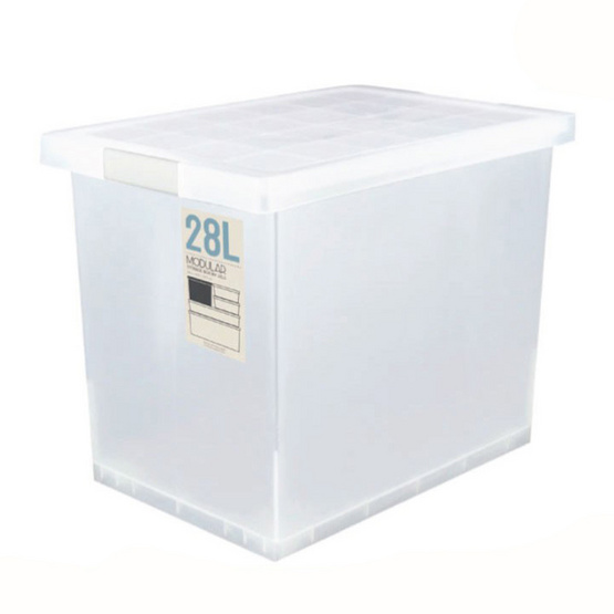 Double lock กล่องเก็บของ กล่องพลาสติกขนาดใหญ่ สไตล์ญี่ปุ่น รุ่น 5223 ความจุ 28 ลิตร Double lock กล่องเก็บของ กล่องพลาสติกขนาดใหญ่ สไตล์ญี่ปุ่น รุ่น 5223 ความจุ 28 ลิตร